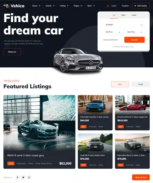 Vehica - Giao Diện Web Bán Xe Hơi Đẹp Chuẩn SEO hình đại diện