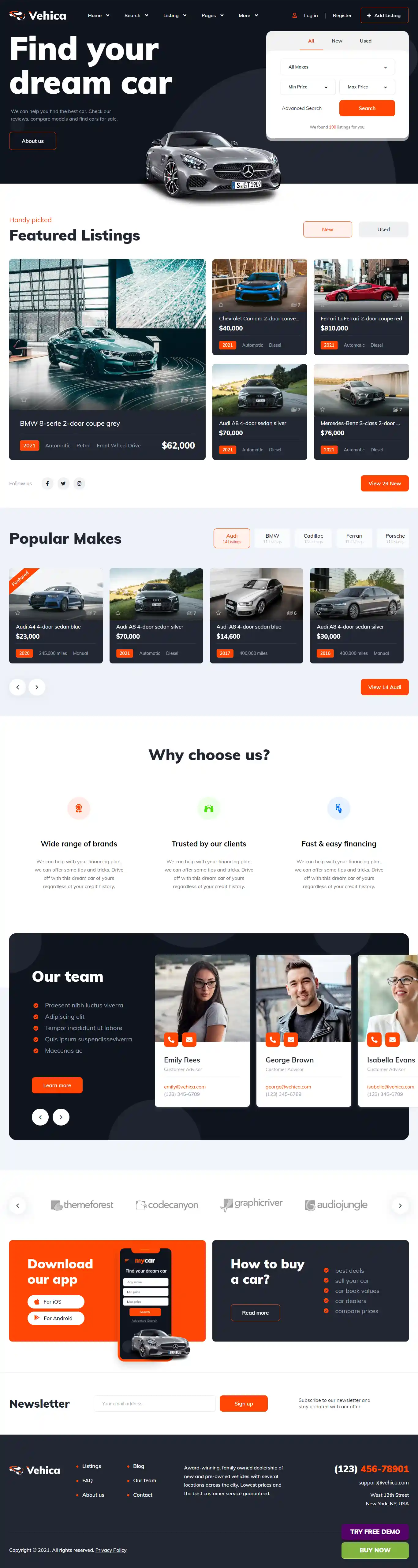 Vehica - Giao Diện Web Bán Xe Hơi Đẹp Chuẩn SEO