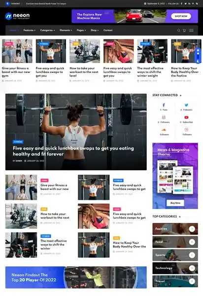 Neeon - Giao Diện Web Phòng Tập Fitness Đẹp Chuẩn SEO hình đại diện
