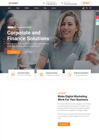 Maxbizz: Mẫu Website Tư Vấn Doanh Nghiệp