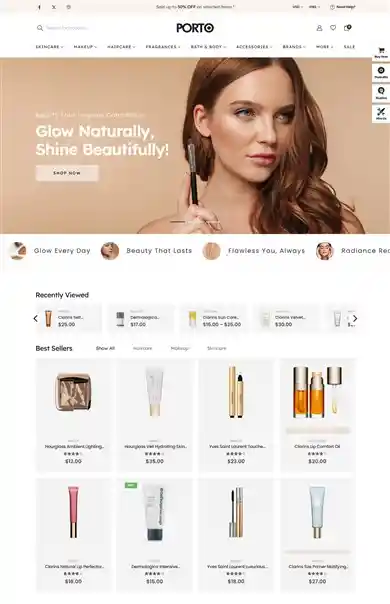 Porto - Giao Diện Web Mỹ Phẩm Cao Cấp SEO Chuẩn Dễ Dùng