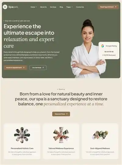 Spawell: Mẫu Website Spa & Wellness Chuyên Nghiệp Chuẩn SEO hình nền